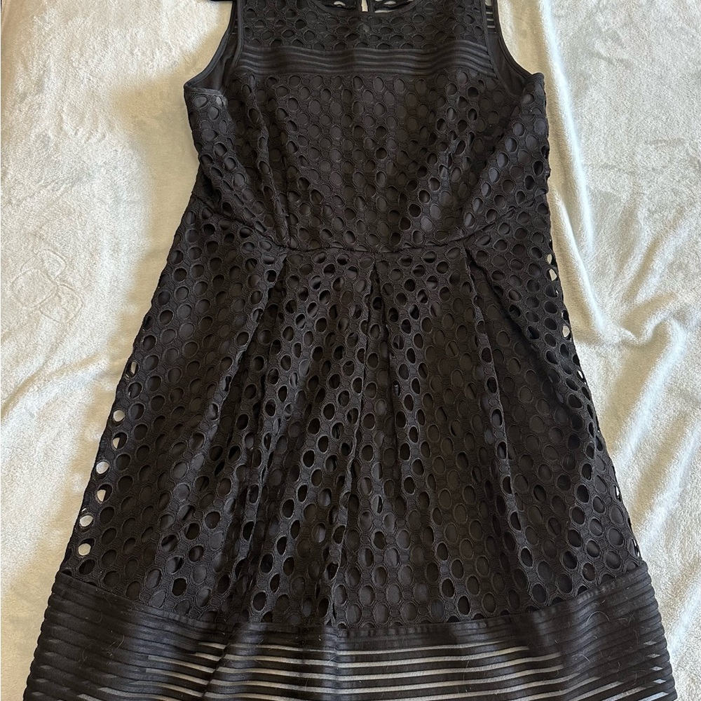 Lane Bryant Black Eyelet Fit & Flare Dress - Size 20
